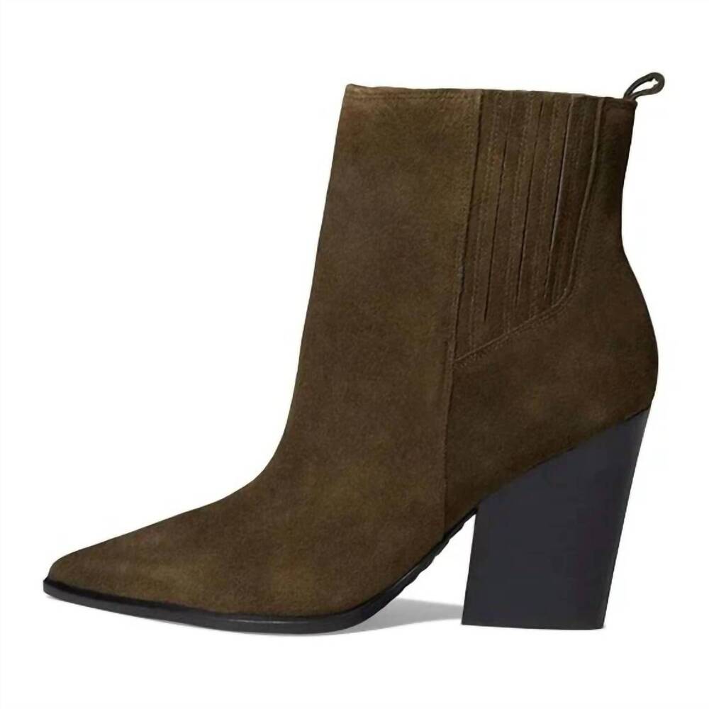 NEW MARC FISHER women's mariel ankle boots in dark green
